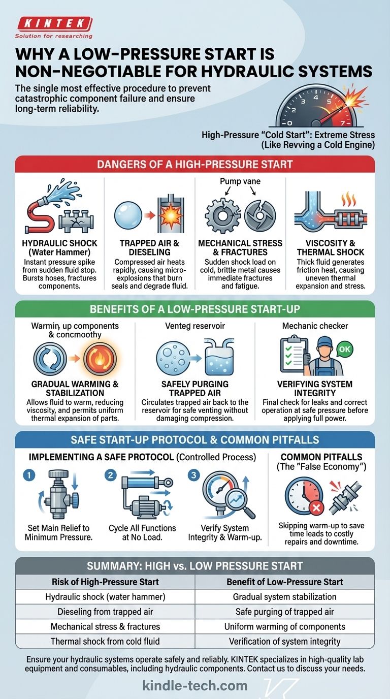 为什么液压系统应始终以低压启动？防止灾难性故障并确保安全 图解指南