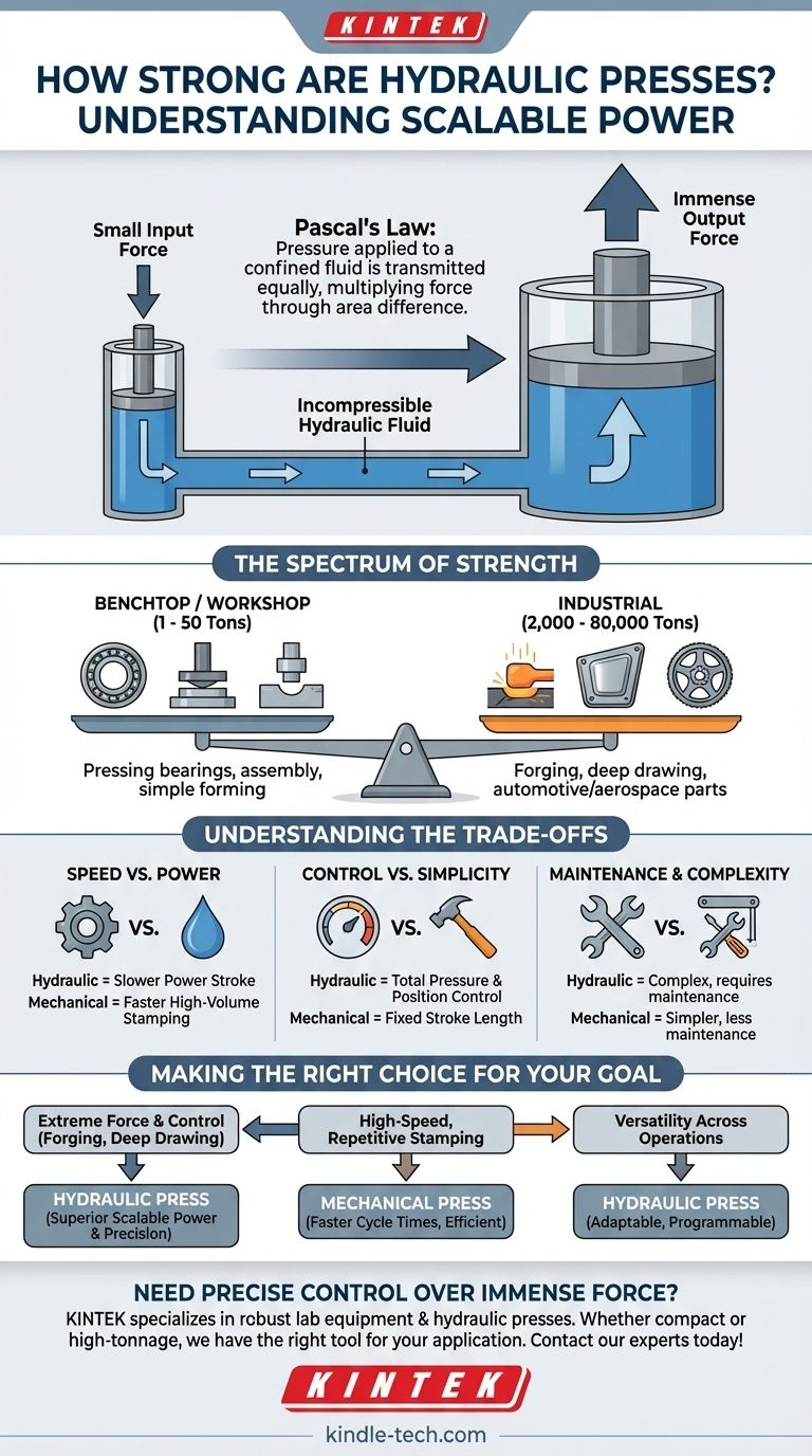 液压机有多大力量？从1吨到80,000吨的可伸缩力 图解指南