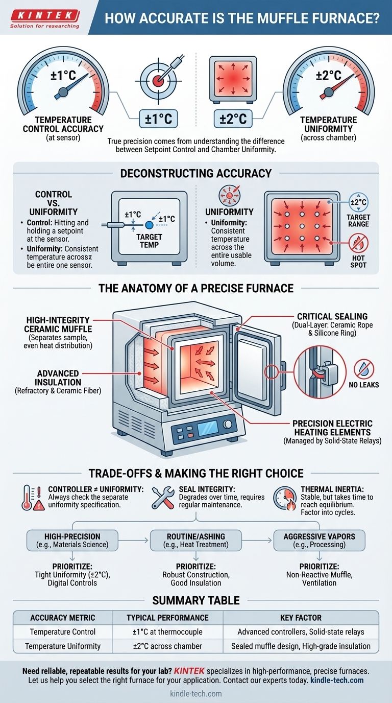 マッフル炉の精度はどの程度ですか？±1℃の制御と±2℃の均一性を実現 ビジュアルガイド