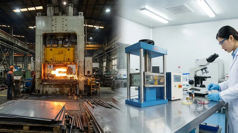 Quali sono le due applicazioni di una pressa idraulica? Dalla forgiatura industriale all'analisi di laboratorio