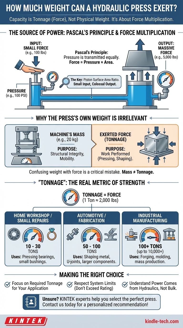 Quel poids une presse hydraulique peut-elle supporter ? La vraie mesure est le tonnage, pas le poids de la machine Guide Visuel