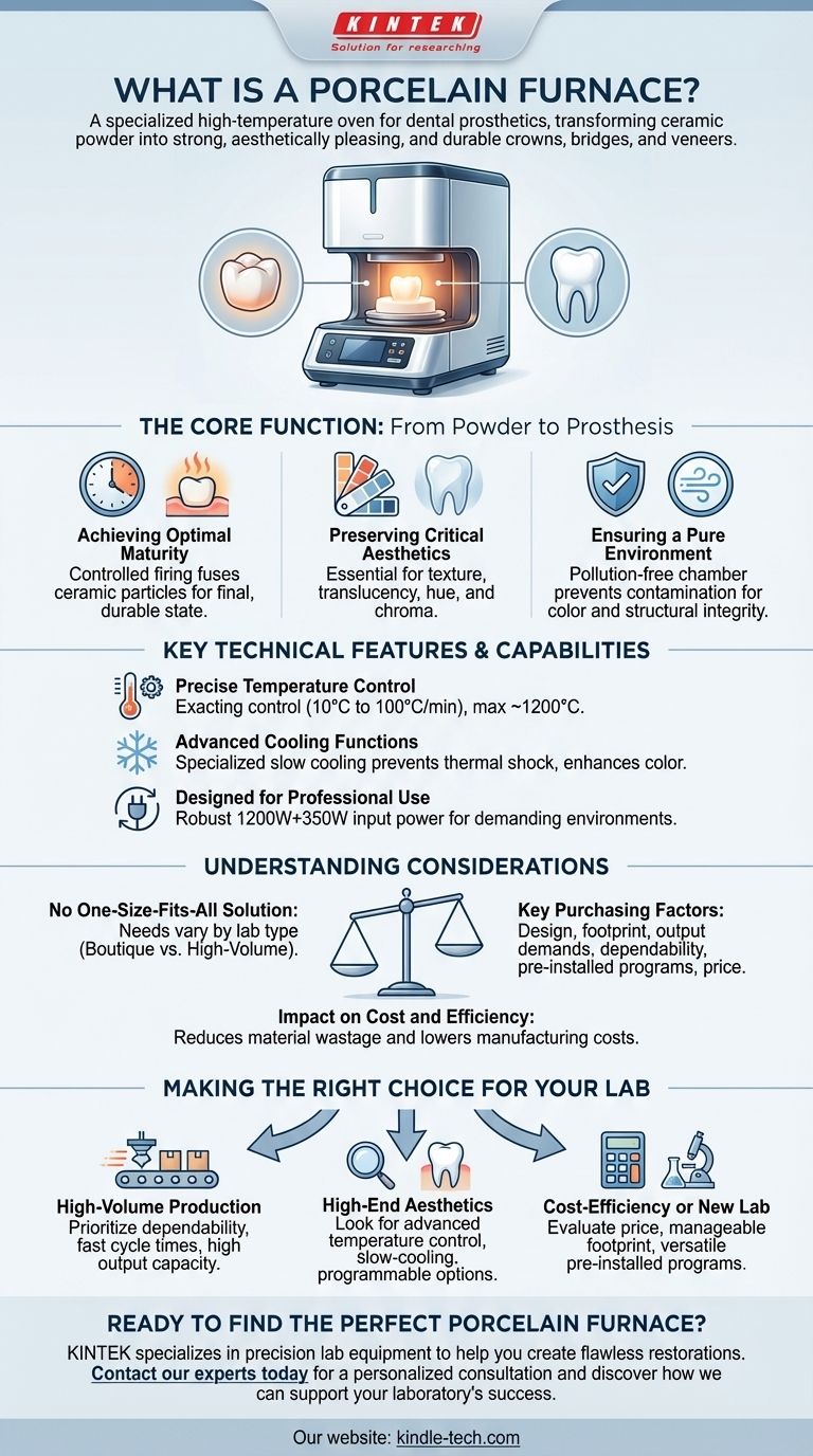 ما هو فرن البورسلين؟ المفتاح لإنشاء ترميمات أسنان مثالية دليل مرئي