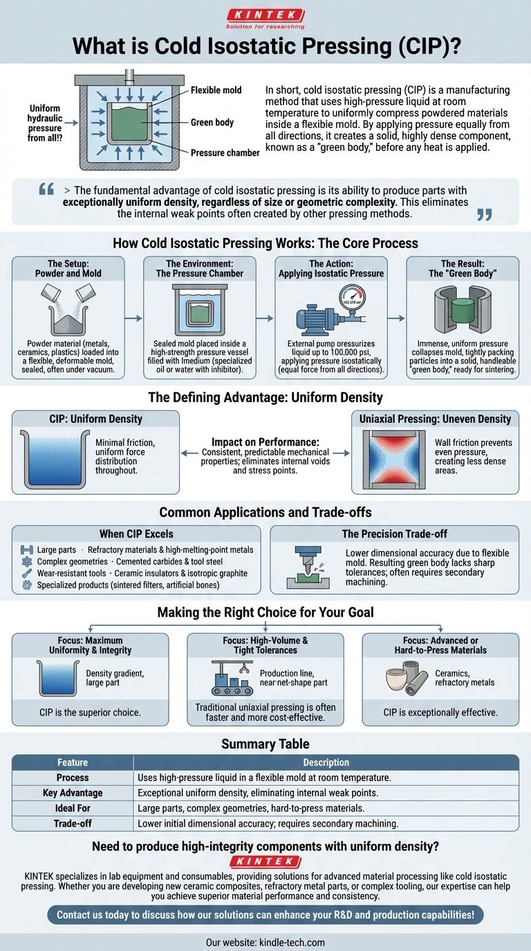 ما هي طريقة الكبس المتساوي الخواص على البارد؟ تحقيق كثافة موحدة في الأجزاء المعقدة دليل مرئي