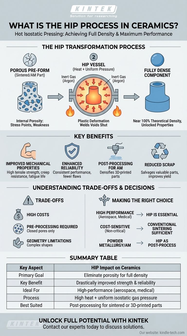 Cos'è il processo HIP nella ceramica? Ottenere la piena densità e proprietà meccaniche superiori Guida Visiva