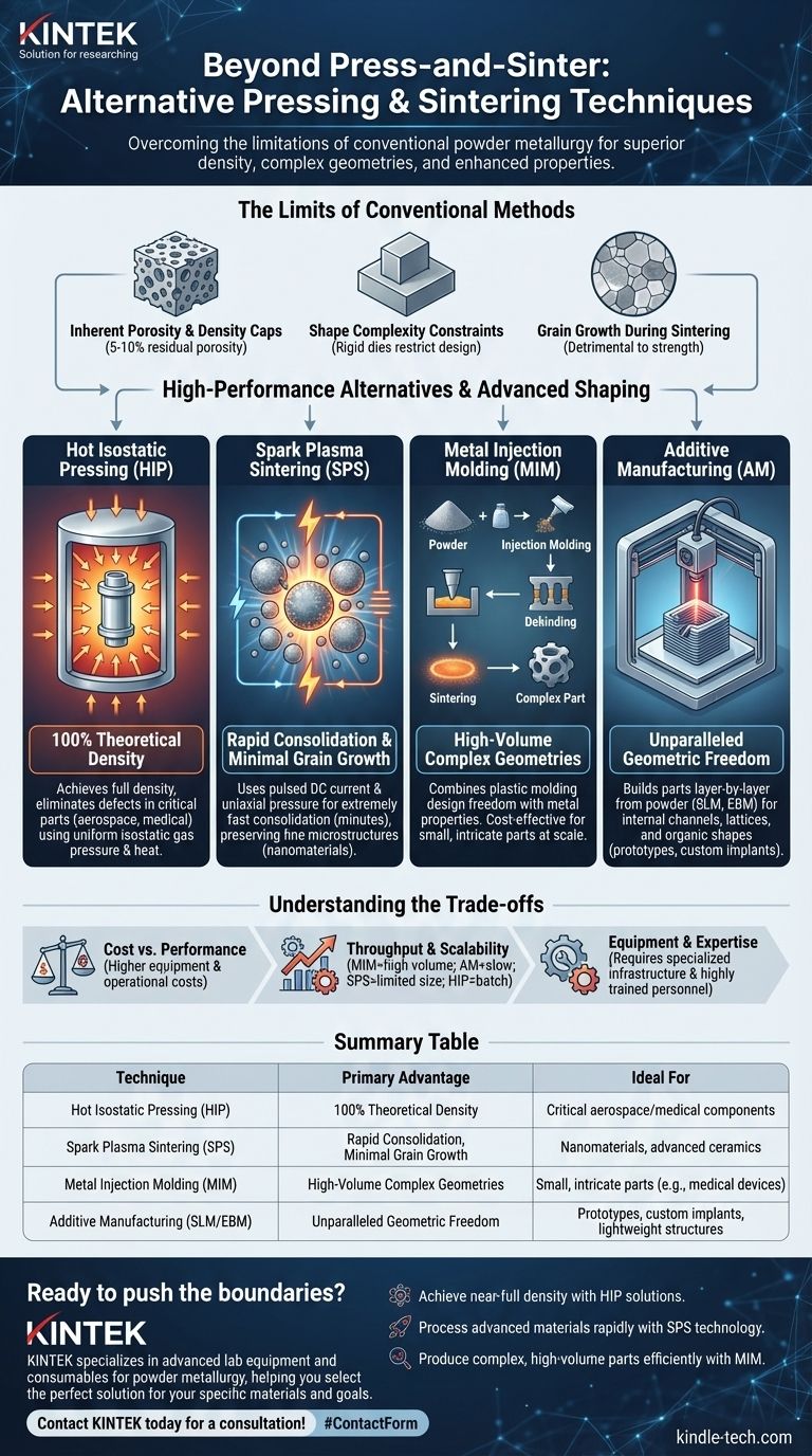 Quali sono le tecniche alternative di pressatura e sinterizzazione? Superare i limiti della metallurgia delle polveri convenzionale Guida Visiva
