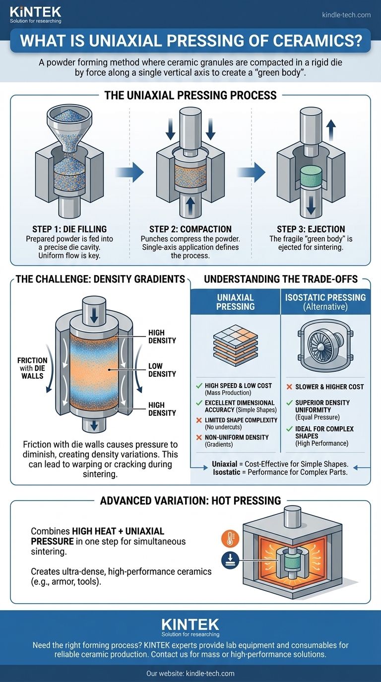 세라믹의 단축 압축이란 무엇인가요? 단순 형상 대량 생산 가이드 시각적 가이드