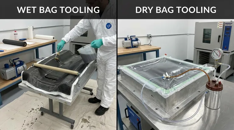 습식 백 툴링과 건식 백 툴링의 차이점은 무엇입니까? 올바른 복합재 공정 선택하기