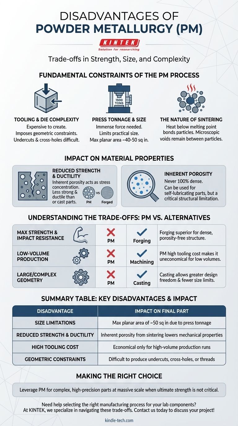 ما هي عيوب تعدين المساحيق؟ القيود الرئيسية في القوة والحجم دليل مرئي