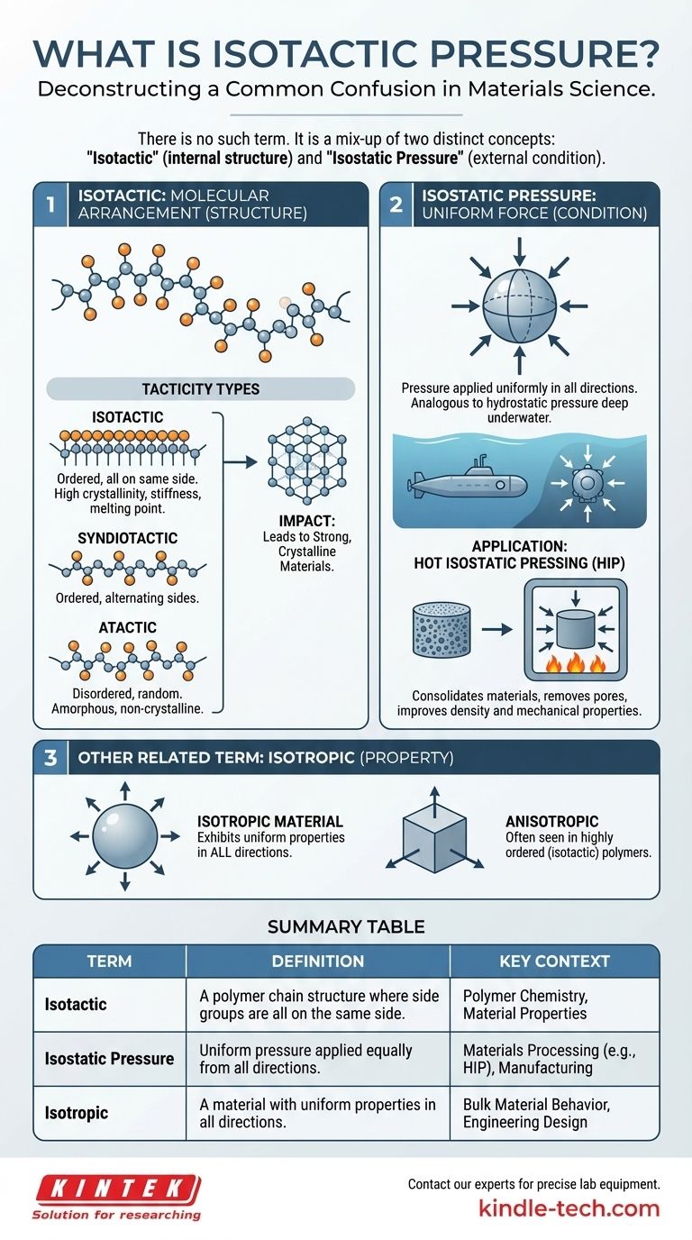 Cos'è la pressione isotattica? Svelare la differenza critica tra struttura e forza Guida Visiva
