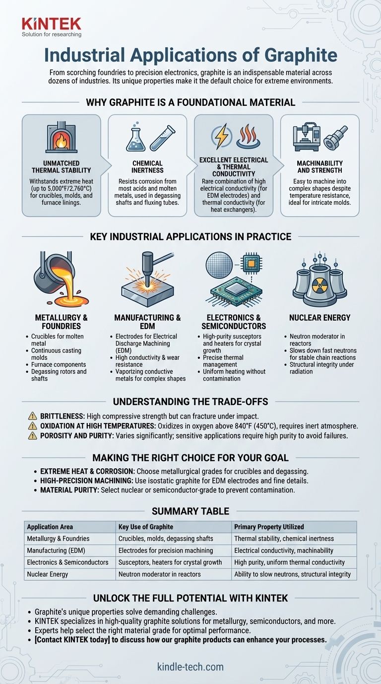 ما هي التطبيقات الصناعية للجرافيت؟ من علم المعادن إلى أشباه الموصلات دليل مرئي