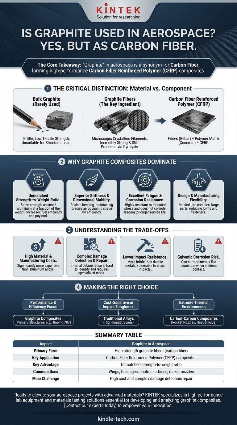 ¿Se utiliza el grafito en la industria aeroespacial? Descubra el poder de los compuestos de fibra de carbono Guía Visual