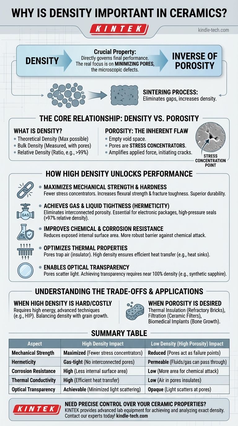 为什么密度在陶瓷中很重要？它是机械强度和性能的关键 图解指南