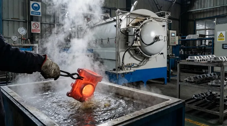 ما هو التبريد السريع (Quenching) في عملية الصب؟ دليل لتحقيق صلابة معدنية فائقة