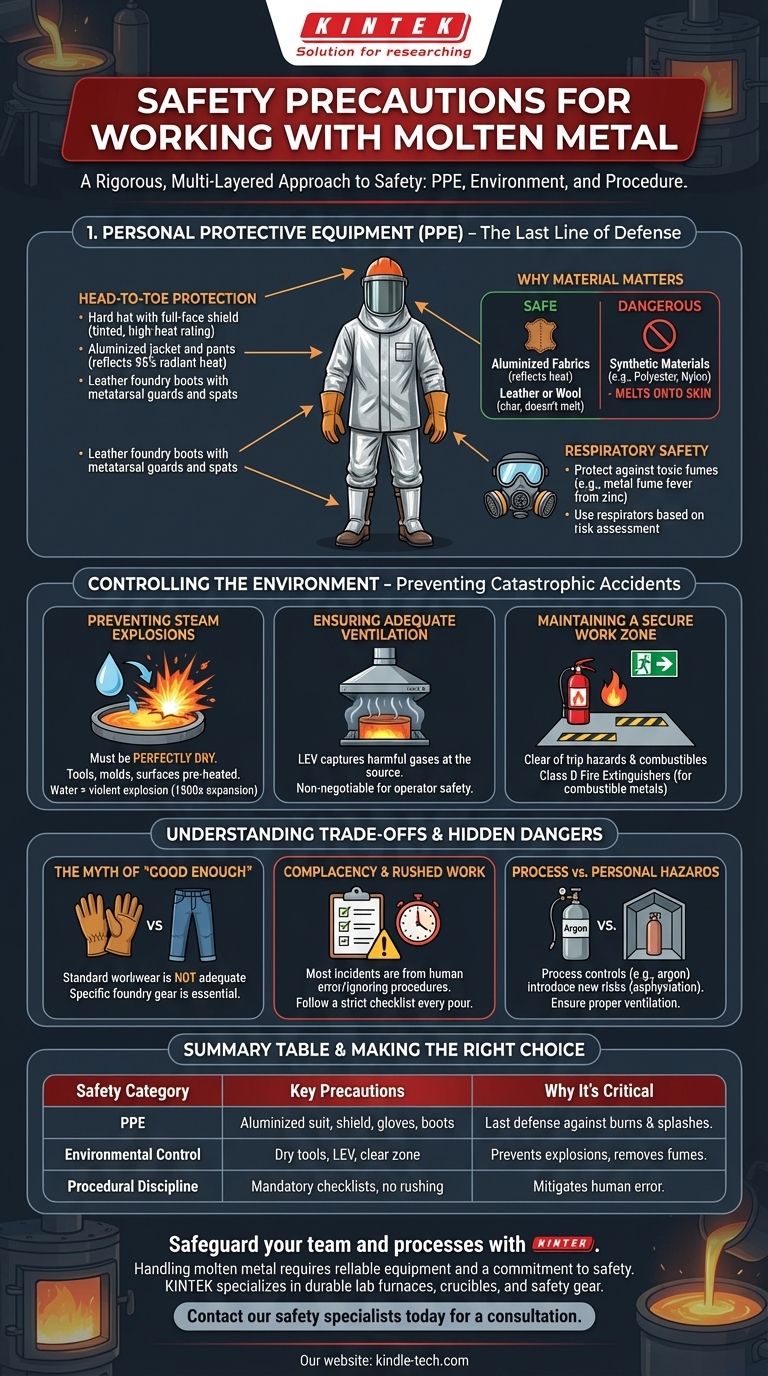 Quelles sont les précautions de sécurité pour le métal en fusion ? Un guide complet sur les EPI, l'environnement et les procédures Guide Visuel