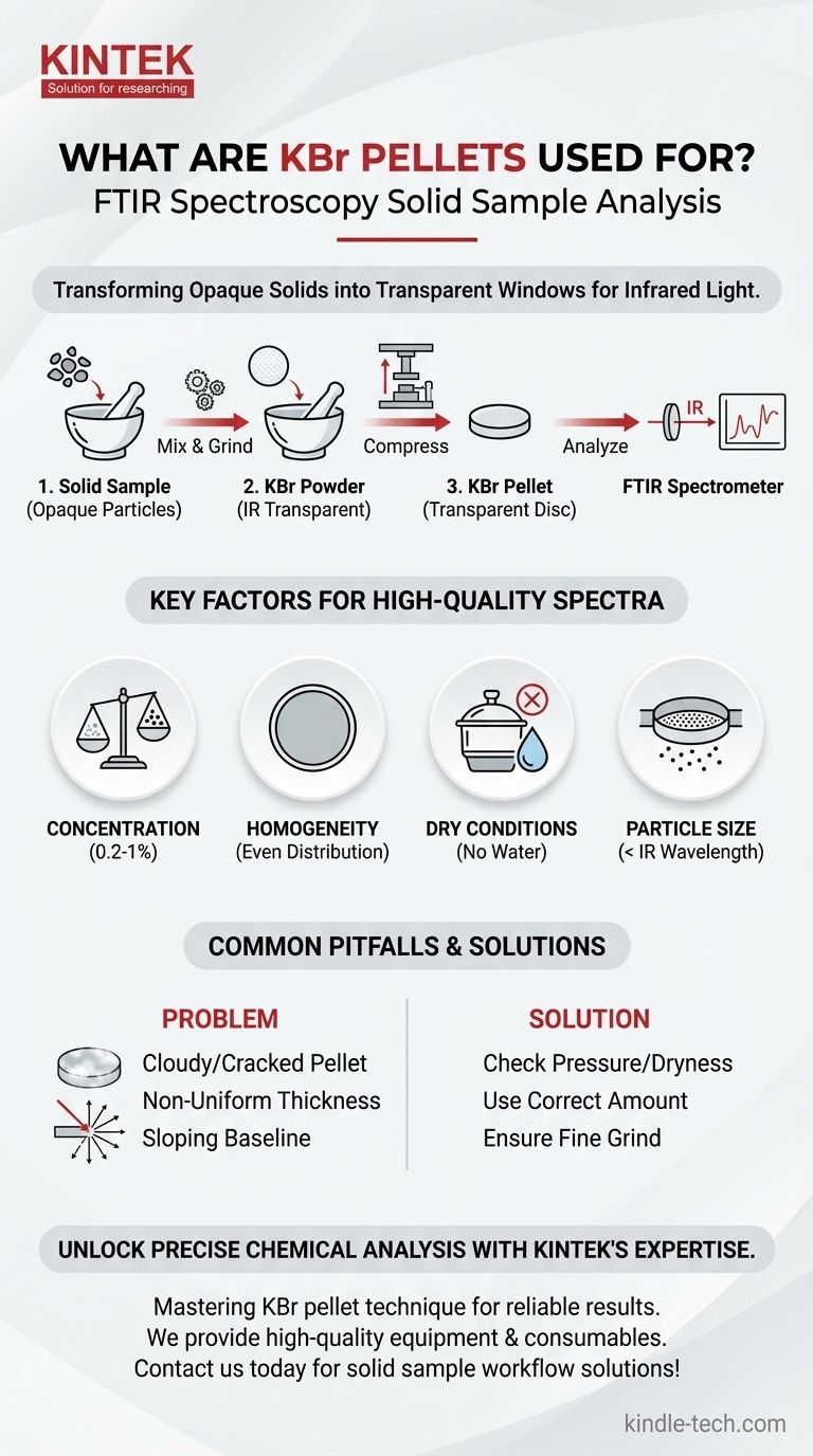 A cosa servono le pastiglie di KBr? Una chiave per un'analisi FTIR spettroscopica accurata Guida Visiva
