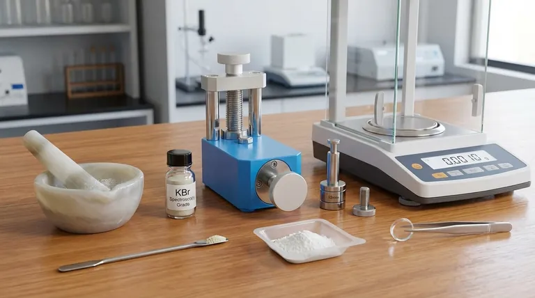 ¿Cuál es la cantidad de muestra requerida al hacer un pellet de KBr? Logre espectros IR perfectos con la proporción de 100:1