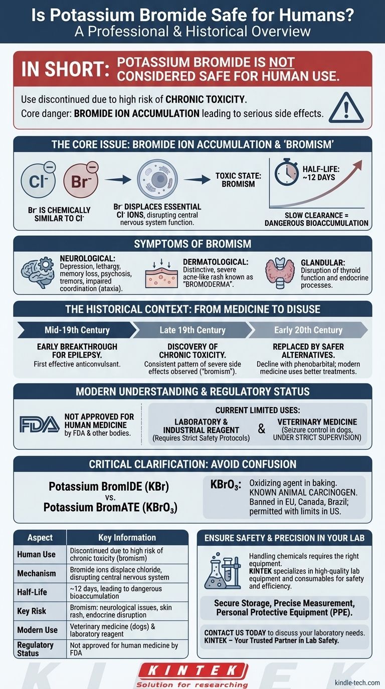 هل بروميد البوتاسيوم آمن للاستخدام البشري؟ مخاطر التسمم بالبروم والبدائل الحديثة دليل مرئي