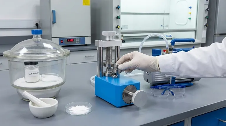 Welche Sicherheitsvorkehrungen sind für KBr zu beachten? Erzielen Sie eine makellose FTIR-Pelletpräparation und Datengenauigkeit