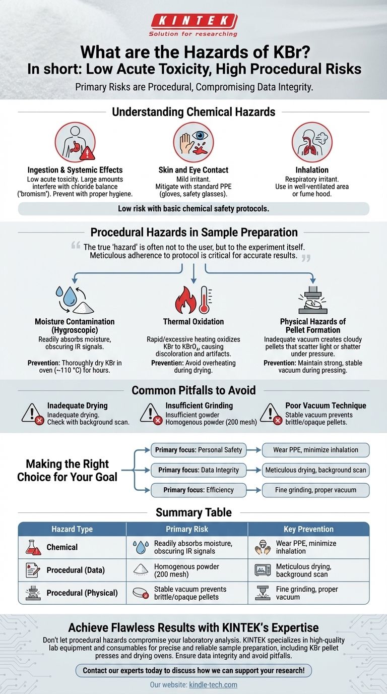 Каковы опасности KBr? Избегайте процедурных ошибок, которые портят результаты вашей лаборатории Визуальное руководство