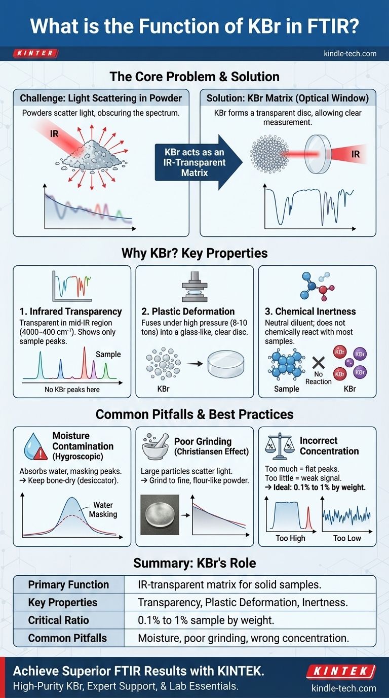 What is the function of KBr? A Key Tool for High-Quality FTIR Analysis of Solids Visual Guide