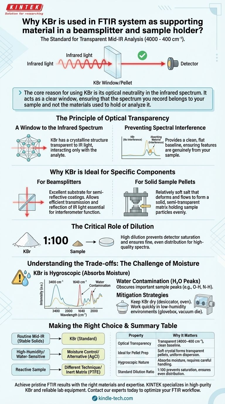 为什么在FTIR系统中使用KBr？精确中红外光谱分析的关键 图解指南
