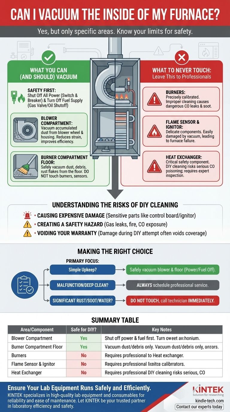 Posso aspirare l'interno della mia fornace? Una guida alla pulizia fai da te sicura vs. il servizio professionale Guida Visiva