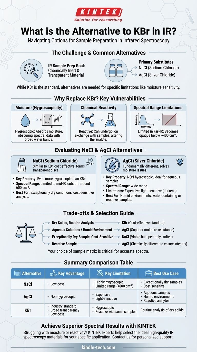 红外光谱中KBr的替代品是什么？选择合适的样品基质以实现精确光谱分析 图解指南
