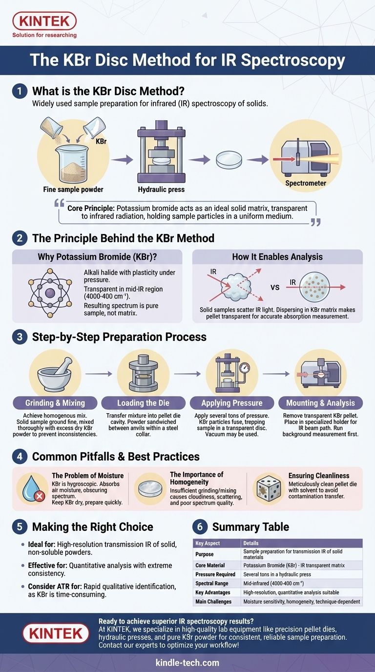 Qu'est-ce que la méthode du disque de KBr ? Un guide complet pour la préparation des échantillons en spectroscopie IR Guide Visuel