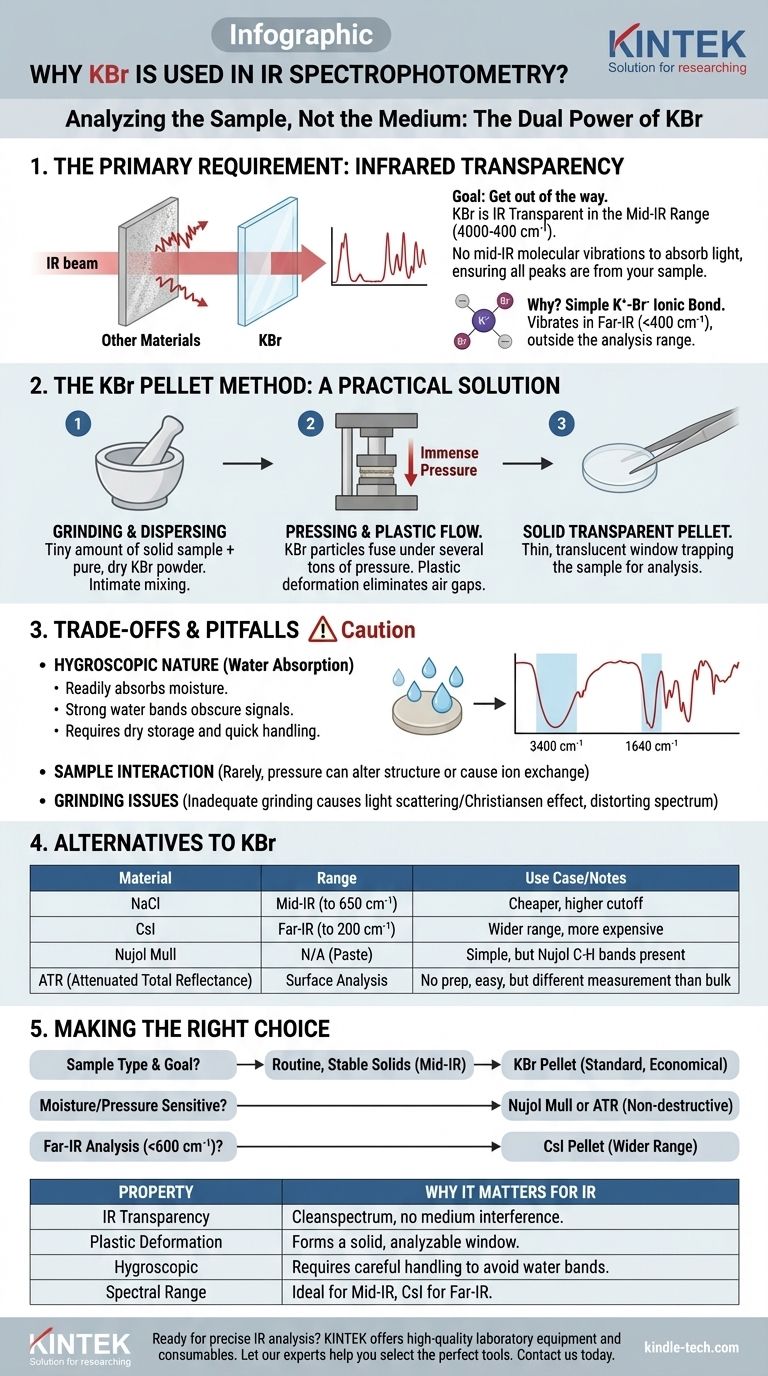 Почему KBr используется в ИК-спектрофотометрии? Ключ к анализу прозрачных образцов Визуальное руководство