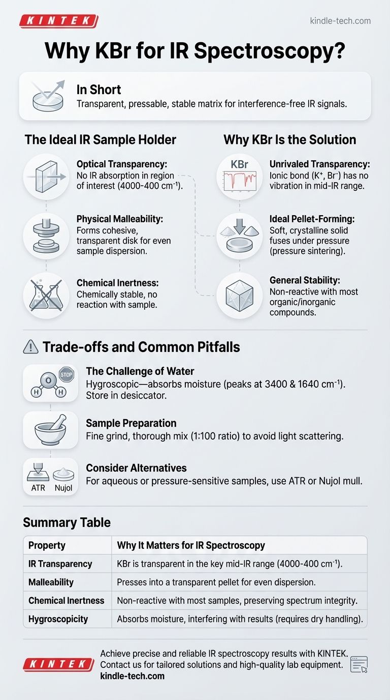 Почему KBr используется для ИК-спектроскопии? Идеальная среда для анализа твердых образцов Визуальное руководство