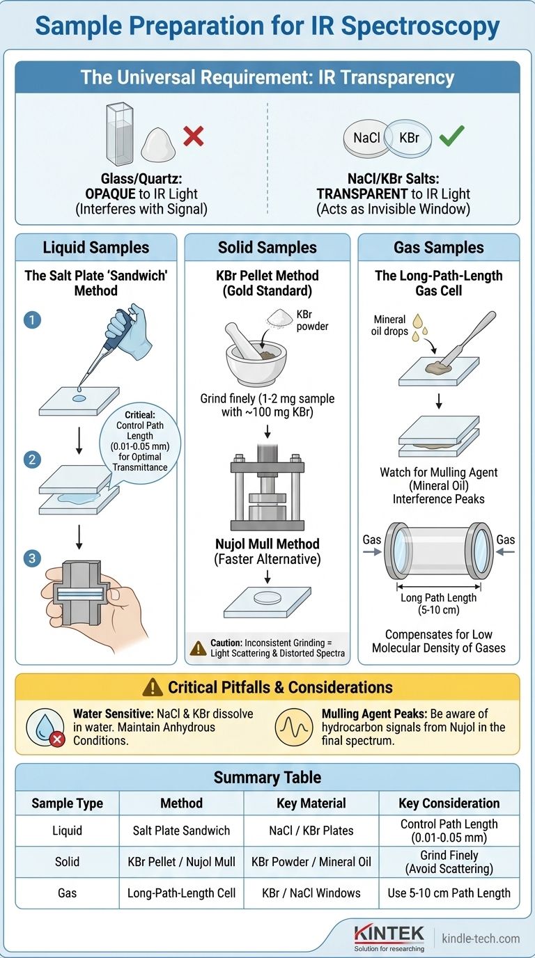 IR 분광법을 위한 샘플은 어떻게 준비하나요? 고체, 액체, 기체 샘플을 위한 단계별 가이드 시각적 가이드