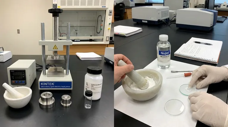 Quais são os dois métodos de preparação de amostras de IV? Um guia para pastilhas de KBr e suspensões de Nujol