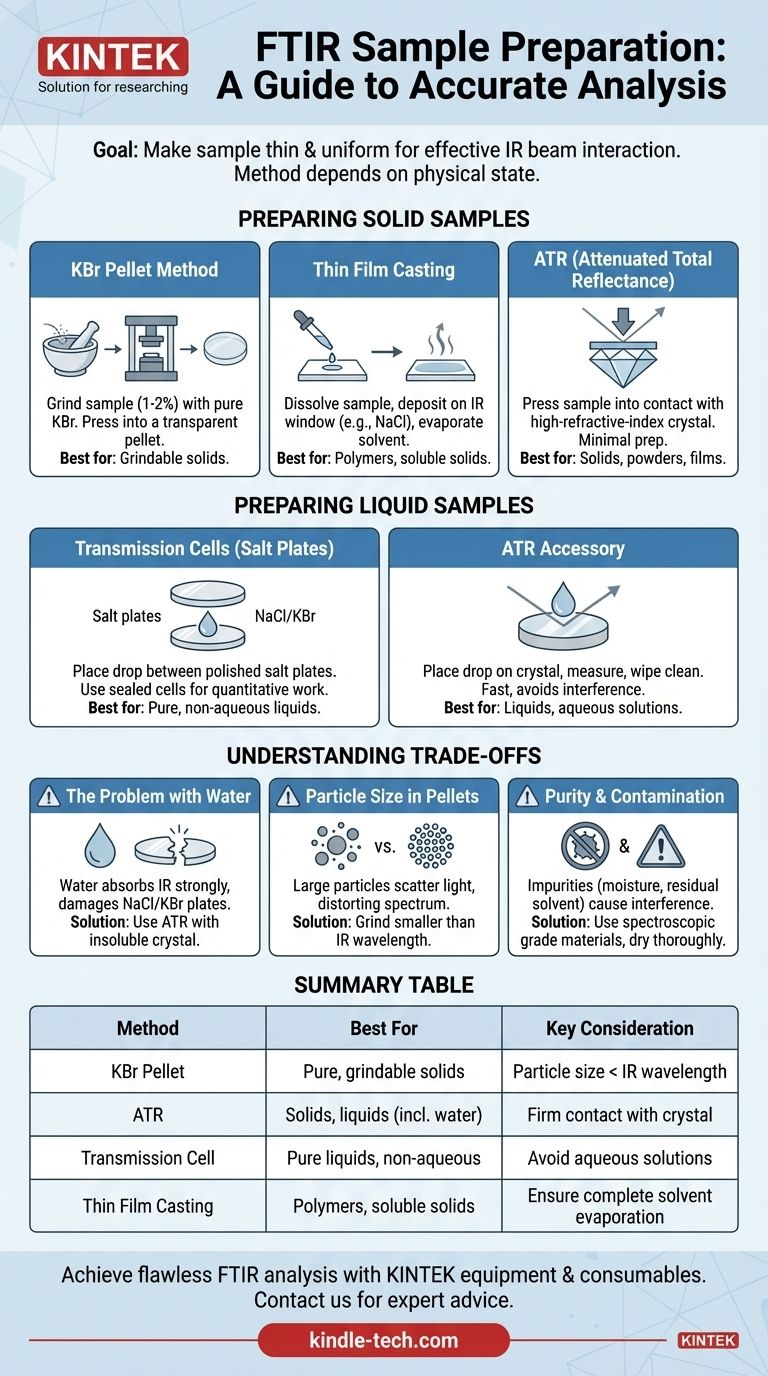 Come si preparano i campioni per l'analisi FTIR? Una guida passo passo per spettri chiari e accurati Guida Visiva