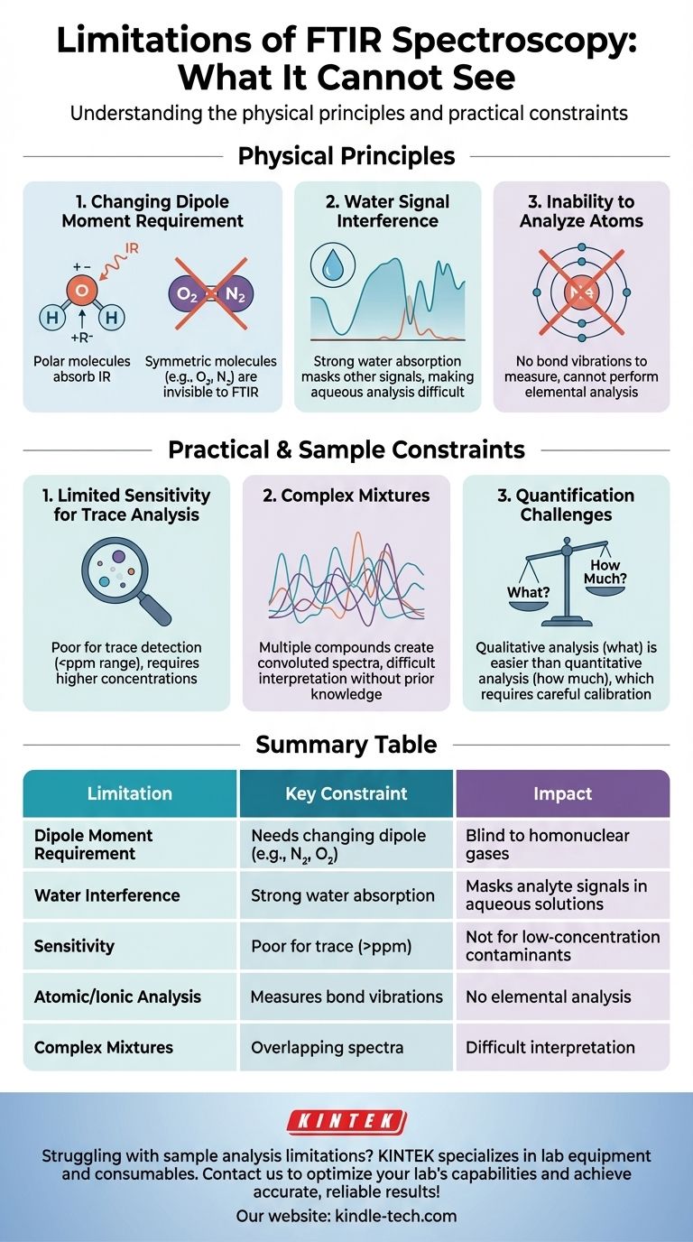 ما هي قيود تقنية FTIR هذه؟ التغلب على تحديات التحليل الجزيئي دليل مرئي
