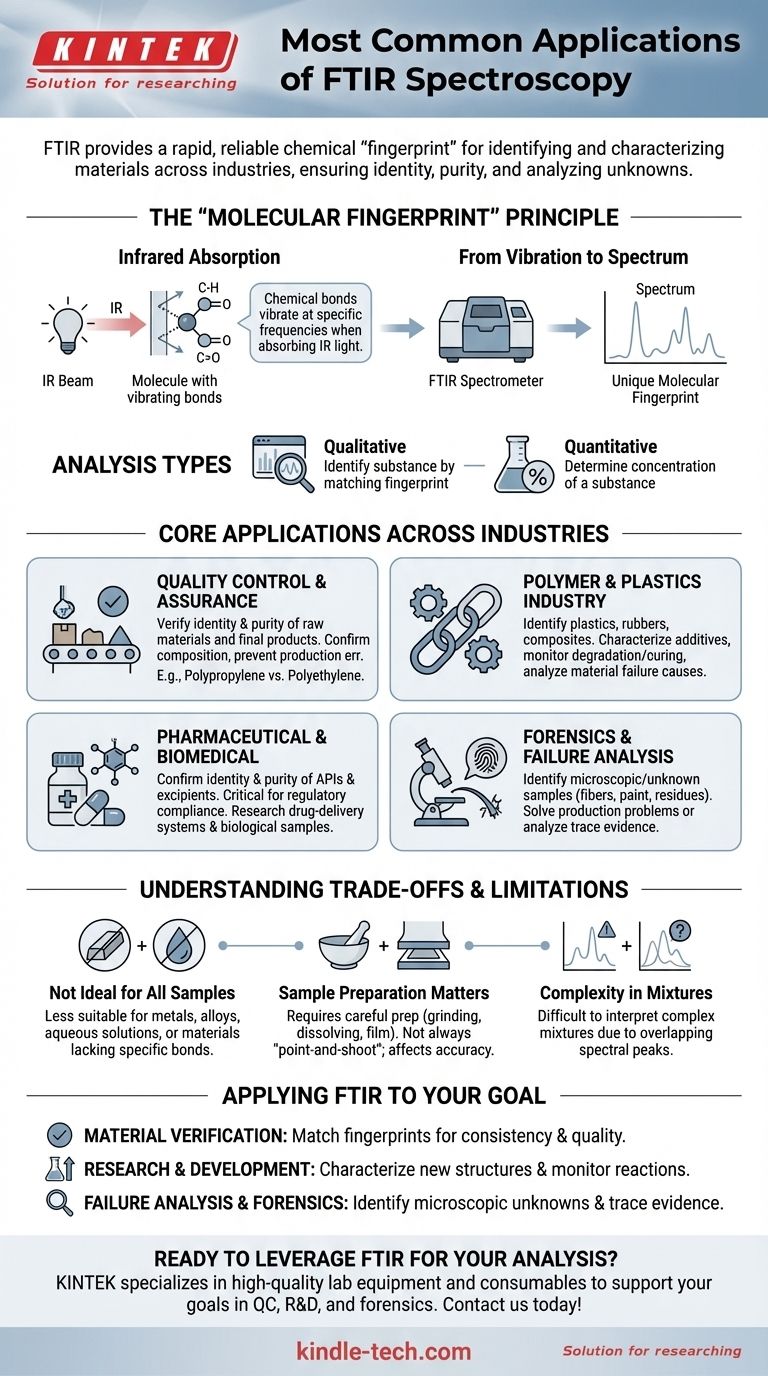 Quelles sont les applications les plus courantes de l'IRTF ? Identifier les matériaux, des polymères aux produits pharmaceutiques Guide Visuel