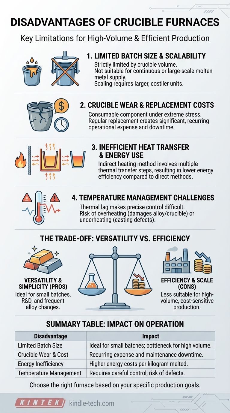 Was sind die Nachteile des Tiegelofens? Die Kompromisse beim Metallschmelzen verstehen Visuelle Anleitung