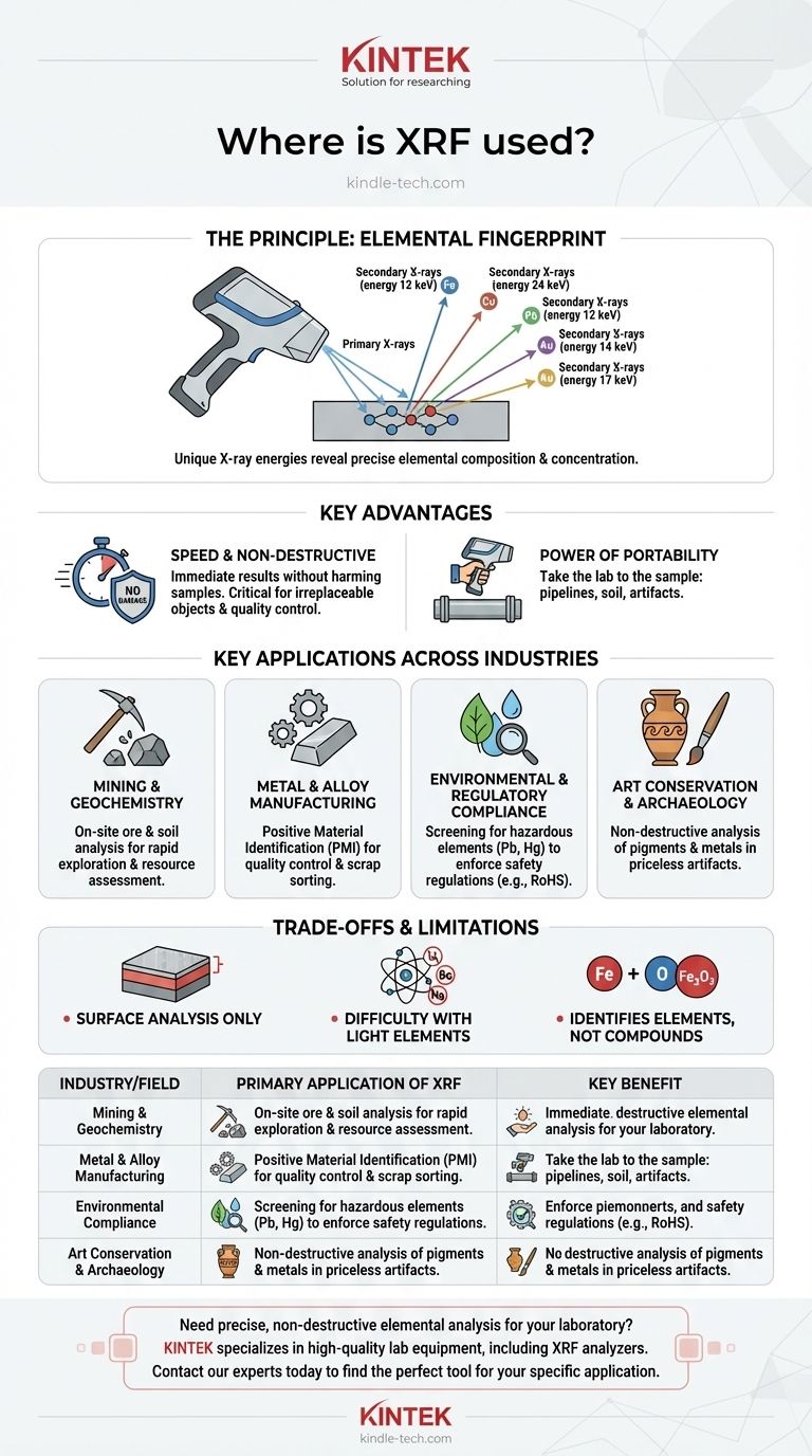 ¿Dónde se utiliza la XRF? Una guía de aplicaciones de análisis elemental no destructivo Guía Visual