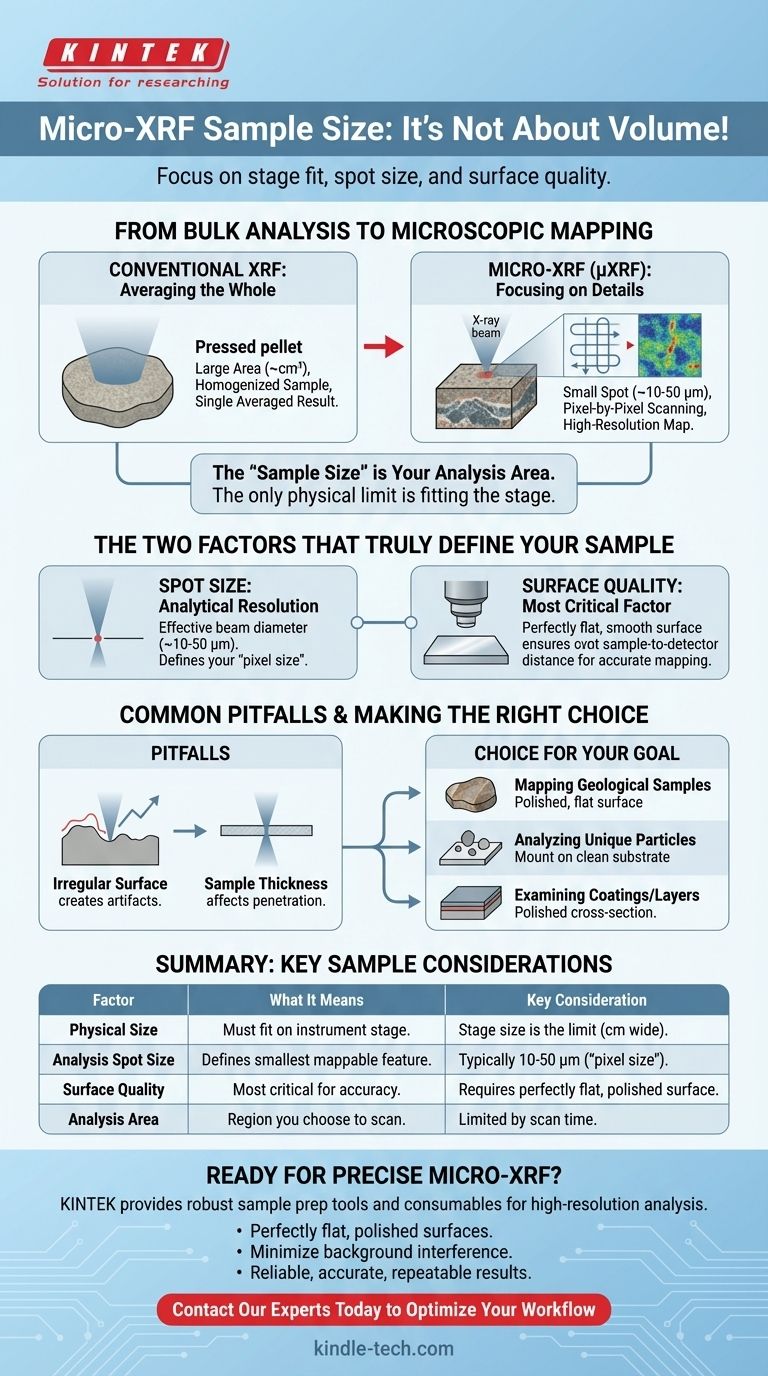 마이크로 XRF의 샘플 크기는 얼마인가요? 정확한 미세 원소 매핑의 열쇠 시각적 가이드
