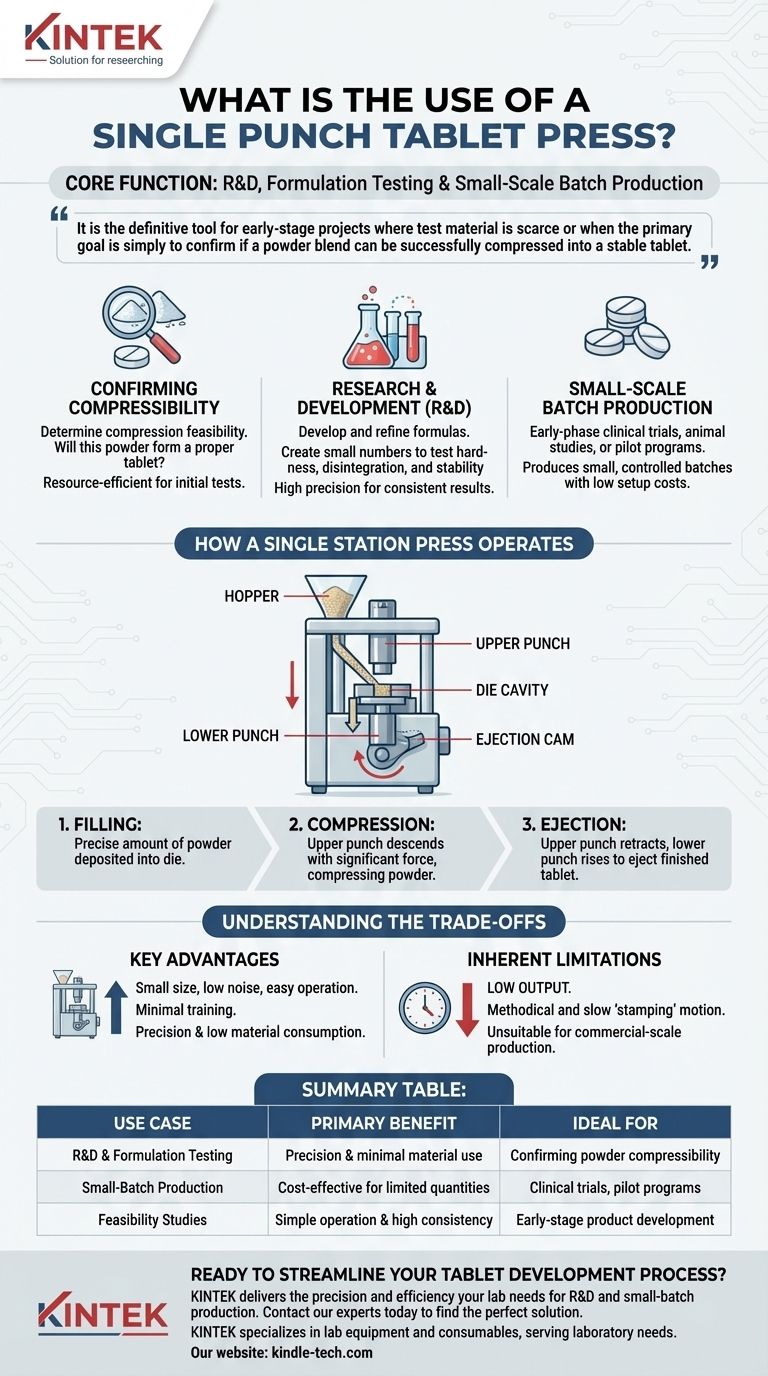 단일 펀치 정제기는 무엇에 사용됩니까? 정밀한 R&D 및 소량 배치 정제 생산용 시각적 가이드