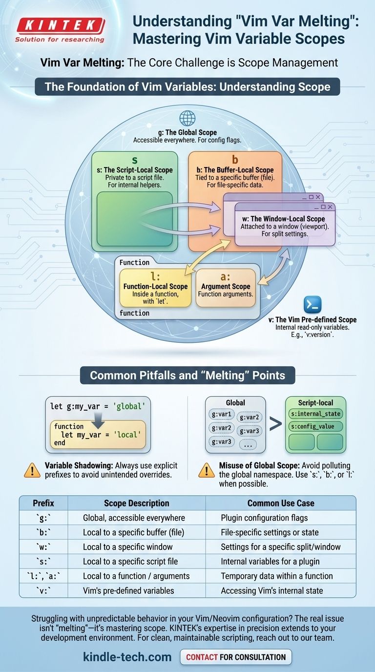 ¿Cuál es el proceso de fusión de variables de Vim? Domina los ámbitos de las variables de Vim para una programación sin errores Guía Visual