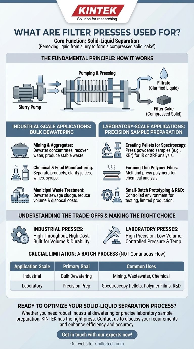 压滤机有什么用途？掌握从实验室到工业的固液分离技术 图解指南
