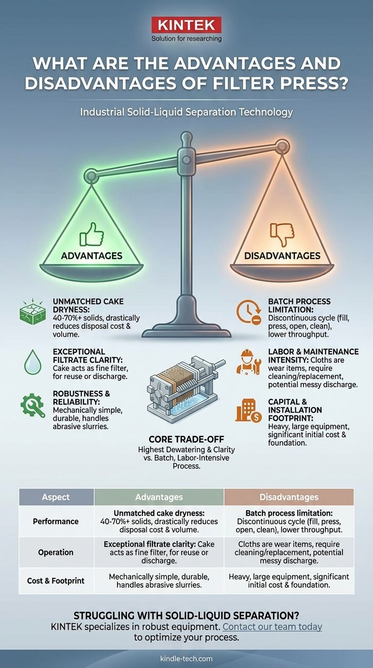 필터 프레스의 장점과 단점은 무엇인가요? 탁월한 고액 분리를 달성하세요 시각적 가이드