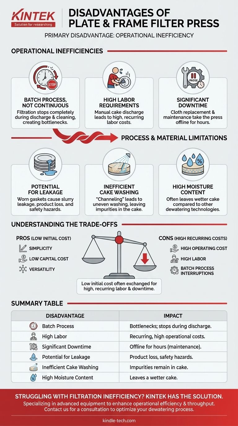 ما هو العيب في مرشح الضغط ذو الإطار واللوح؟ تكاليف العمالة المرتفعة ووقت توقف العملية الدفعية دليل مرئي