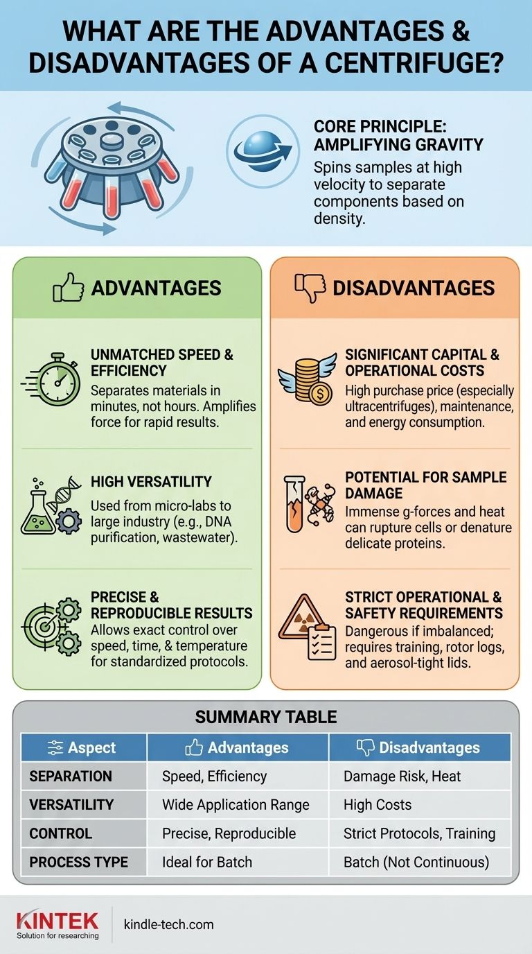 Quels sont les avantages et les inconvénients d'une centrifugeuse ? Peser la vitesse par rapport au coût et au risque Guide Visuel
