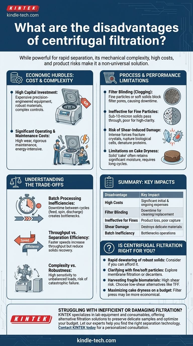 Quais são as desvantagens da filtração centrífuga? Altos Custos, Manutenção e Riscos de Danos ao Produto Guia Visual