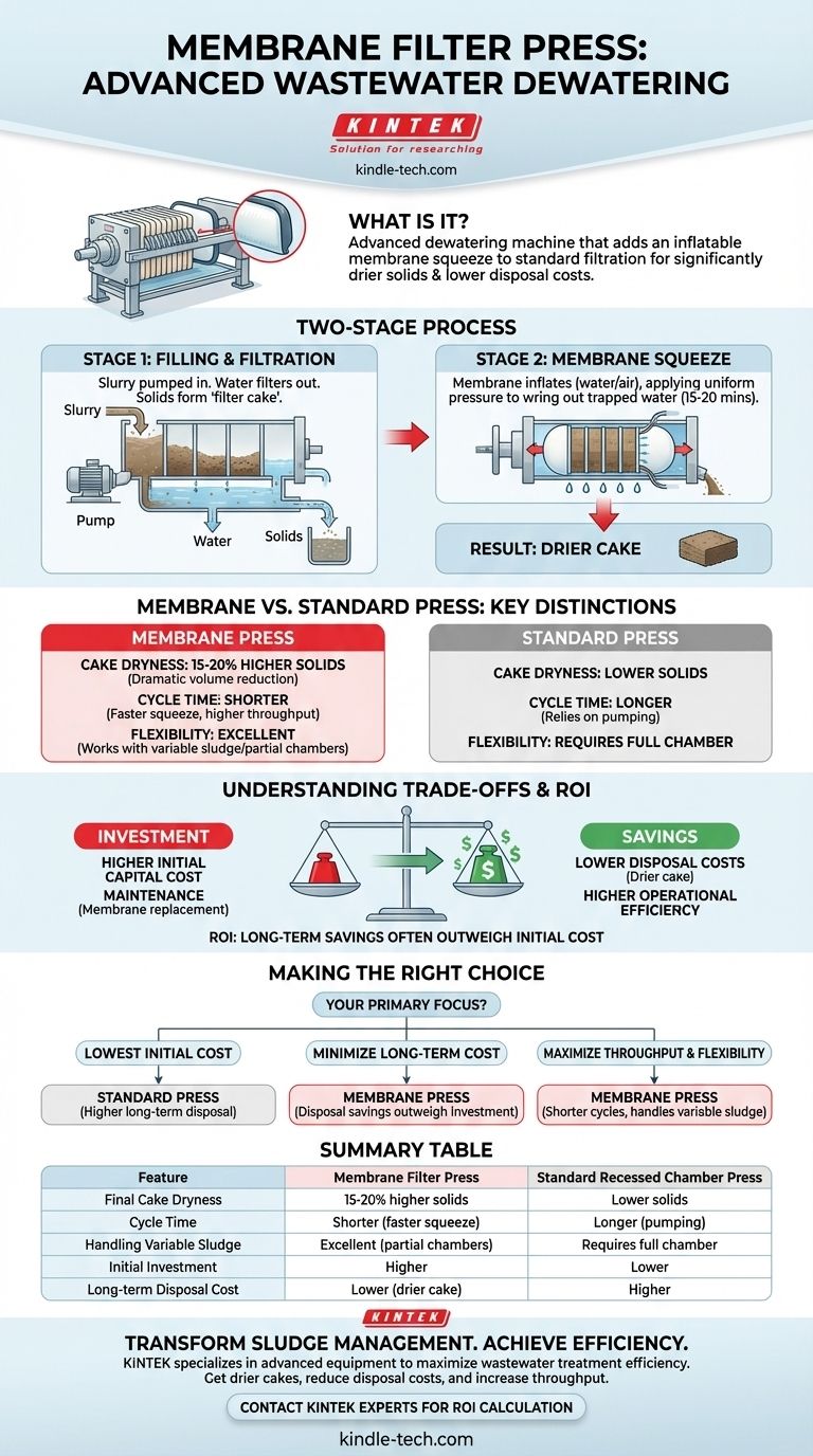 What is a membrane filter press for wastewater treatment? Achieve Drier Sludge & Lower Disposal Costs Visual Guide
