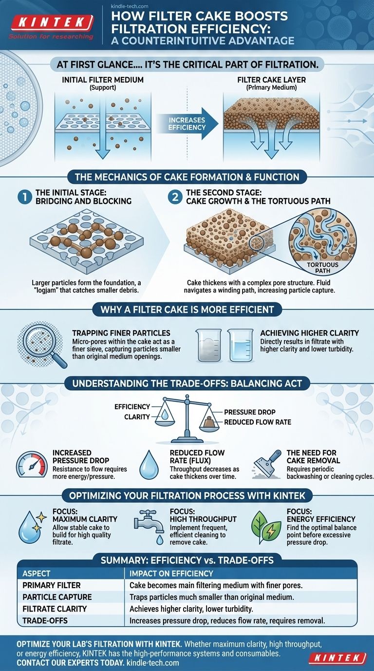 Comment le gâteau de filtration augmente-t-il l'efficacité de la filtration ? C'est le véritable milieu filtrant Guide Visuel