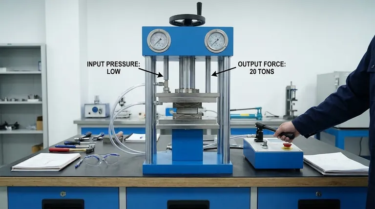 液压机如何增加物体上的力?利用帕斯卡定律倍增力