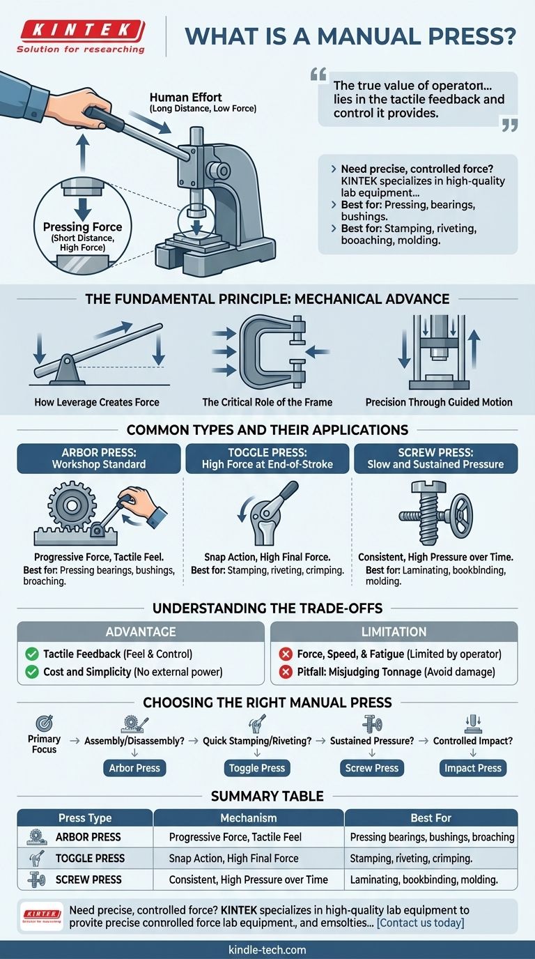 Was ist eine Handpresse? Verstärken Sie Ihre Kraft für präzise Montage und Prägung Visuelle Anleitung