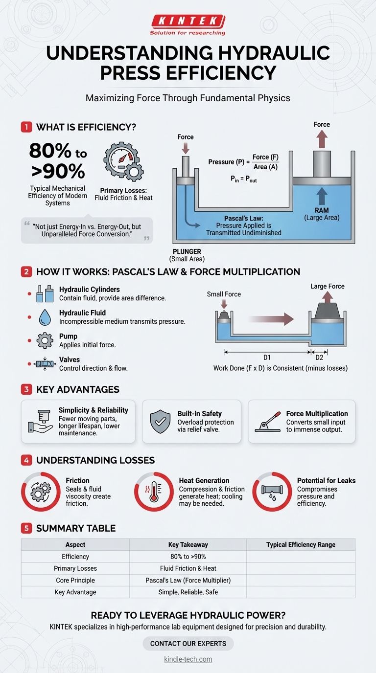 ما هي كفاءة المكبس الهيدروليكي؟ استغل قوة مضاعفة لا مثيل لها لمختبرك دليل مرئي